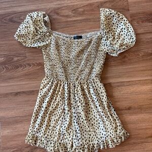 Cheetah print romper